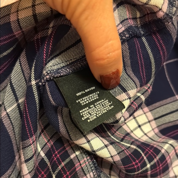 Tinsel Plaid Button-Up Shirt sz Sm - Picture 7 of 7